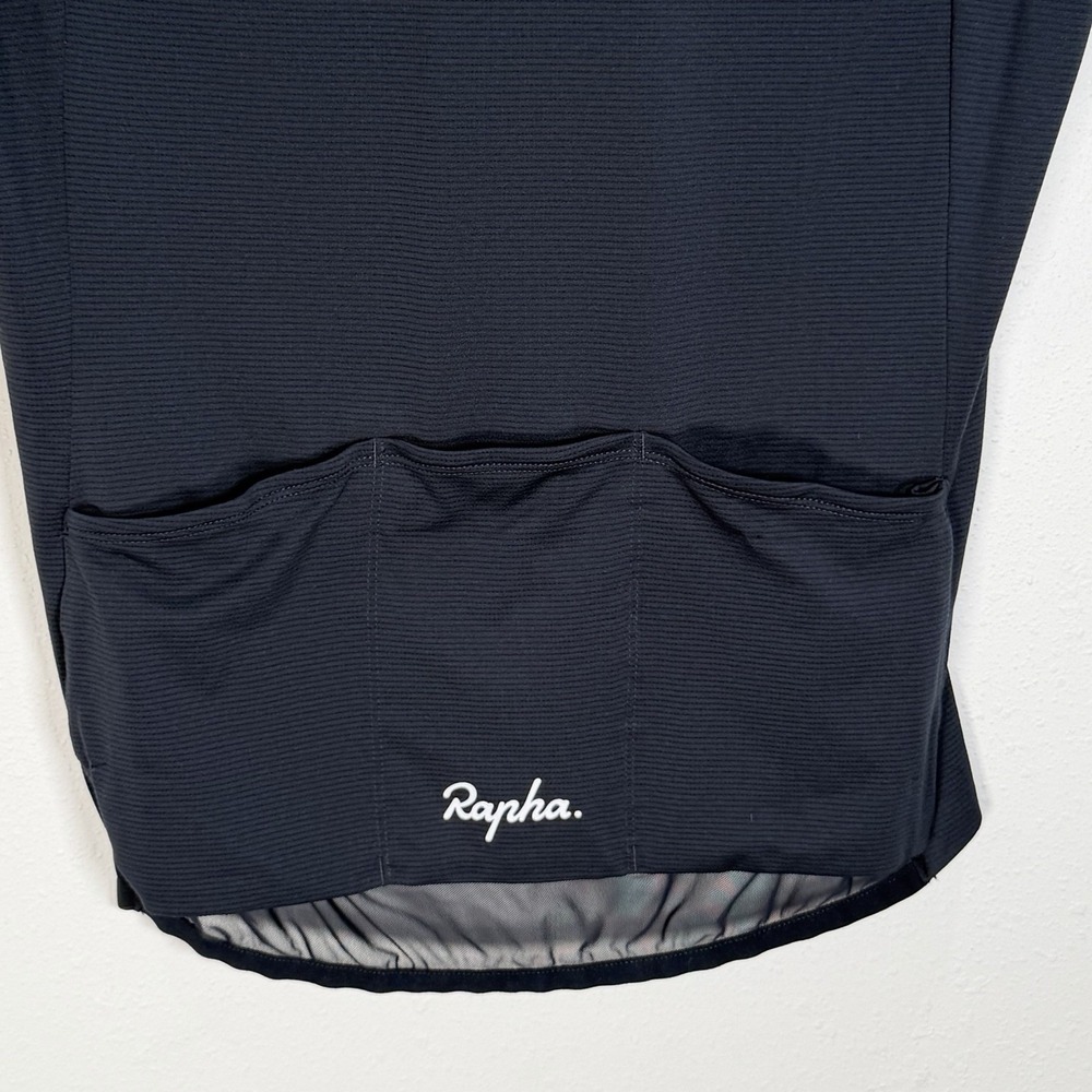 RAPHA Cycling Jersey Womens Sz M Black Classic Flyweight Full Zip Short Sleeve - Picture 8 of 8